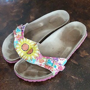 Sunflower Design Birki's Birenstock Sandals One Strap Size 40 or Size 9/9.5